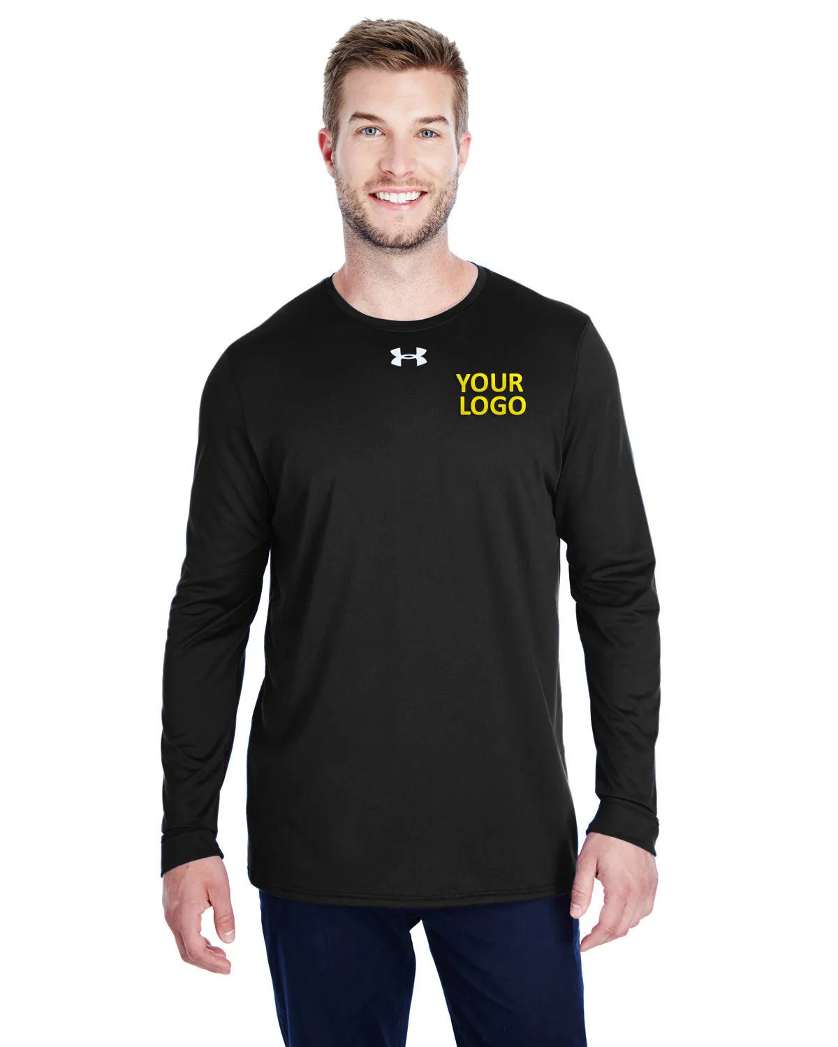 Under Armour Long Sleeve Branded Locker Tees, Black