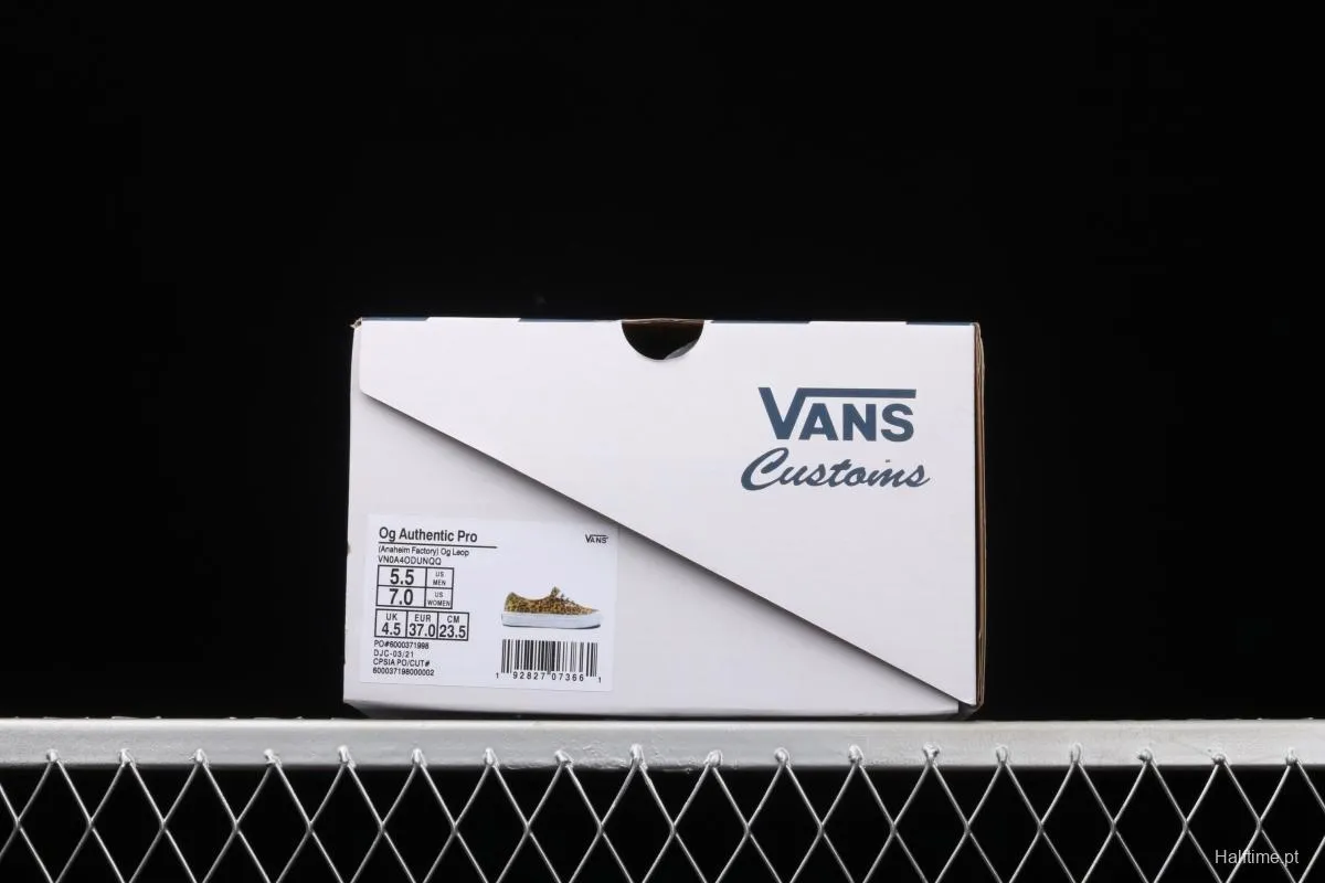 Vans Authentic 2021SS official website limited leopard print low-top casual board shoes VN0AODUNQQ