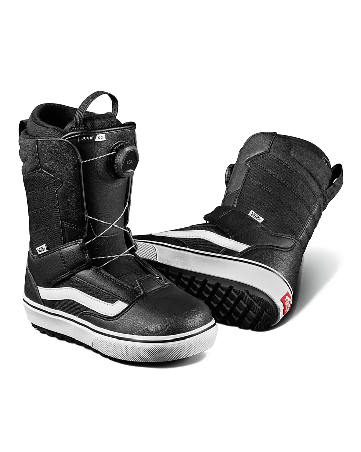 Vans Juvie Og Snowboard Boots Black/White 2023 | Snowboard Boots Kids | Trojan Wake Ski Snow