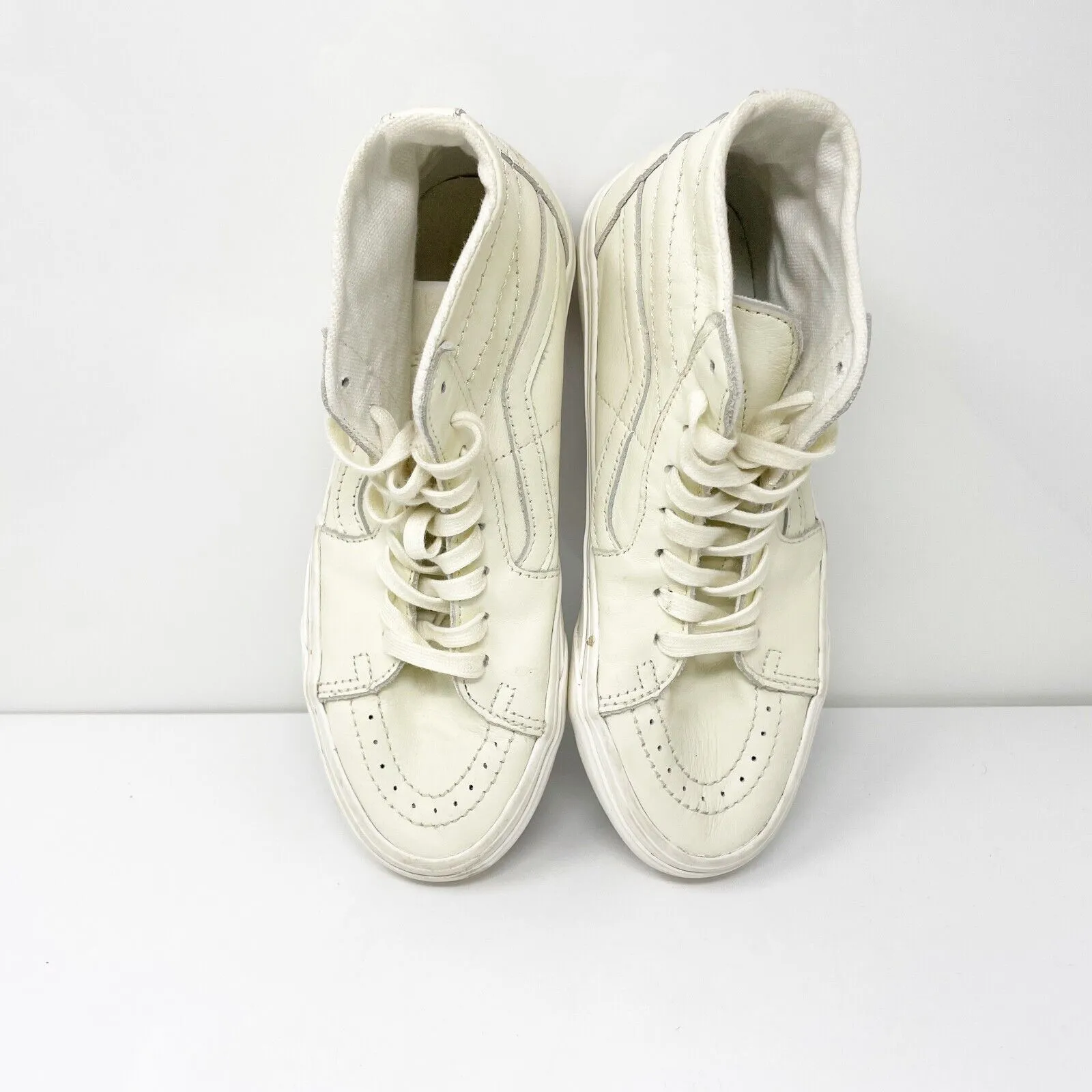 Vans Unisex Sk8 Hi 721356 White Casual Shoes Sneakers Size M 6.5 W 8