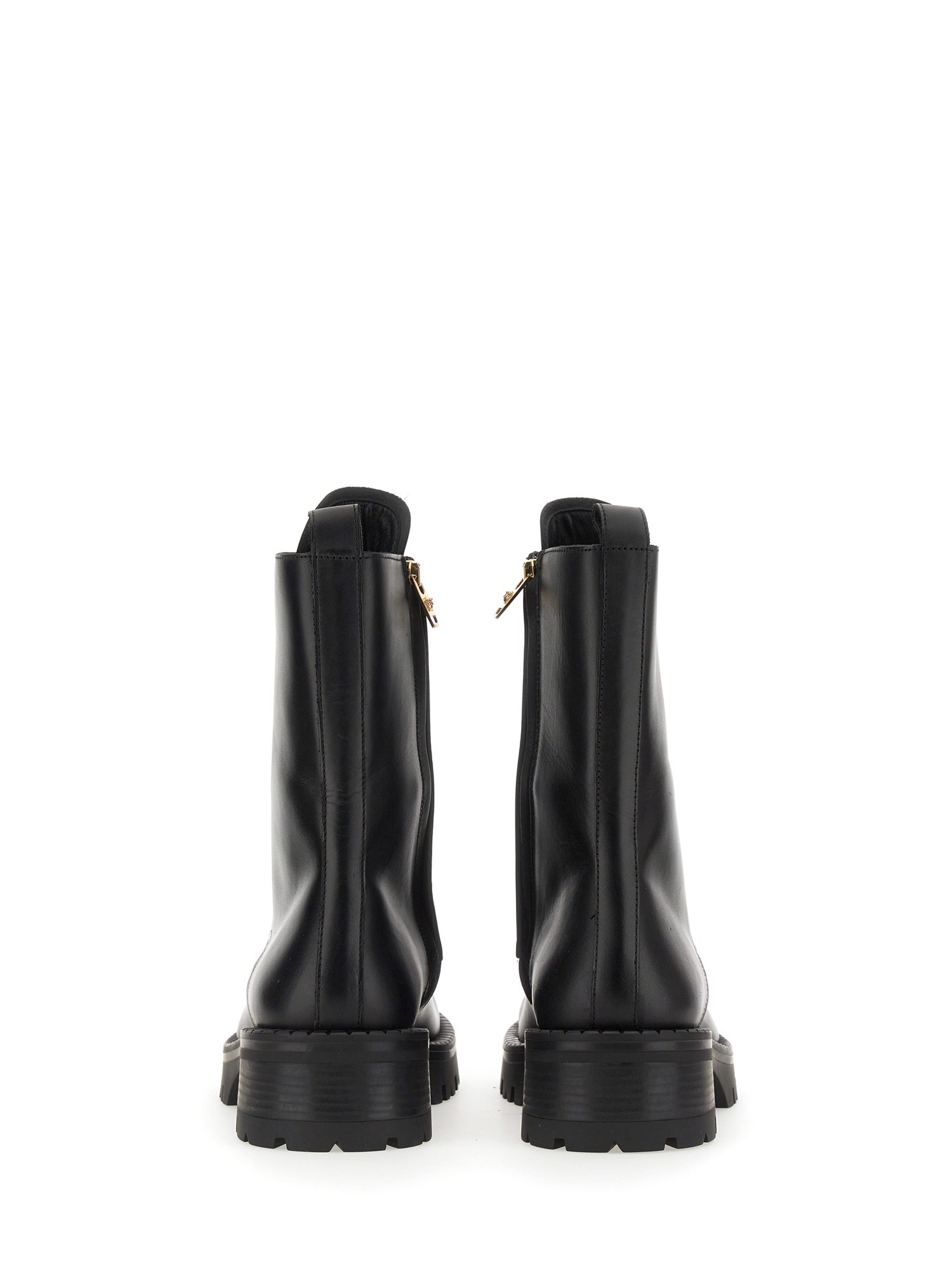 VERSACE    LEATHER BOOT WITH LACES ALIA