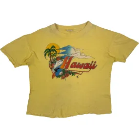 Vintage 70's Hawaii Poly Tees Rainbow Surfer Graphic Single Stitch T-shirt Ultra Rare