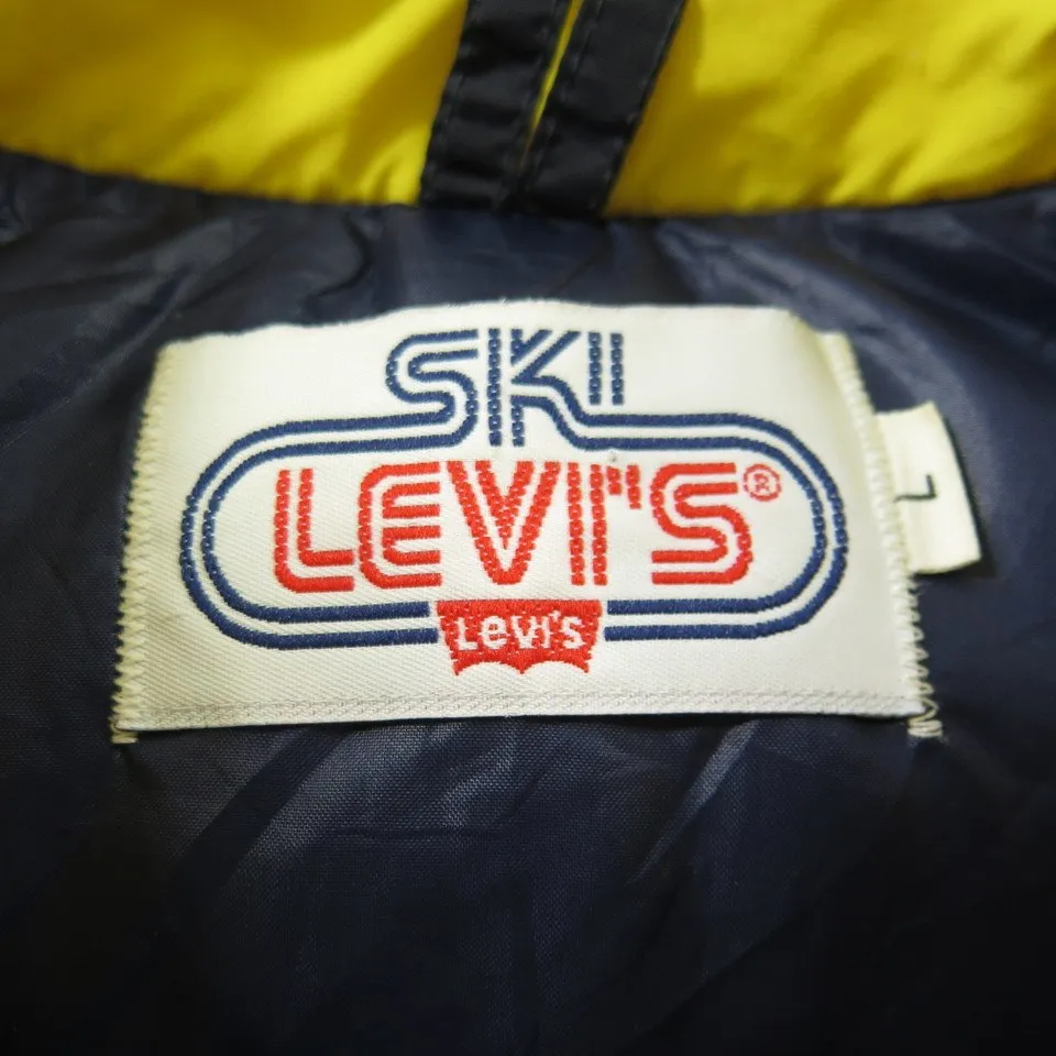 Vintage 80s Levis Ski Vest Mens L Deadstock Retro Orange Tab Goose Down Puffy