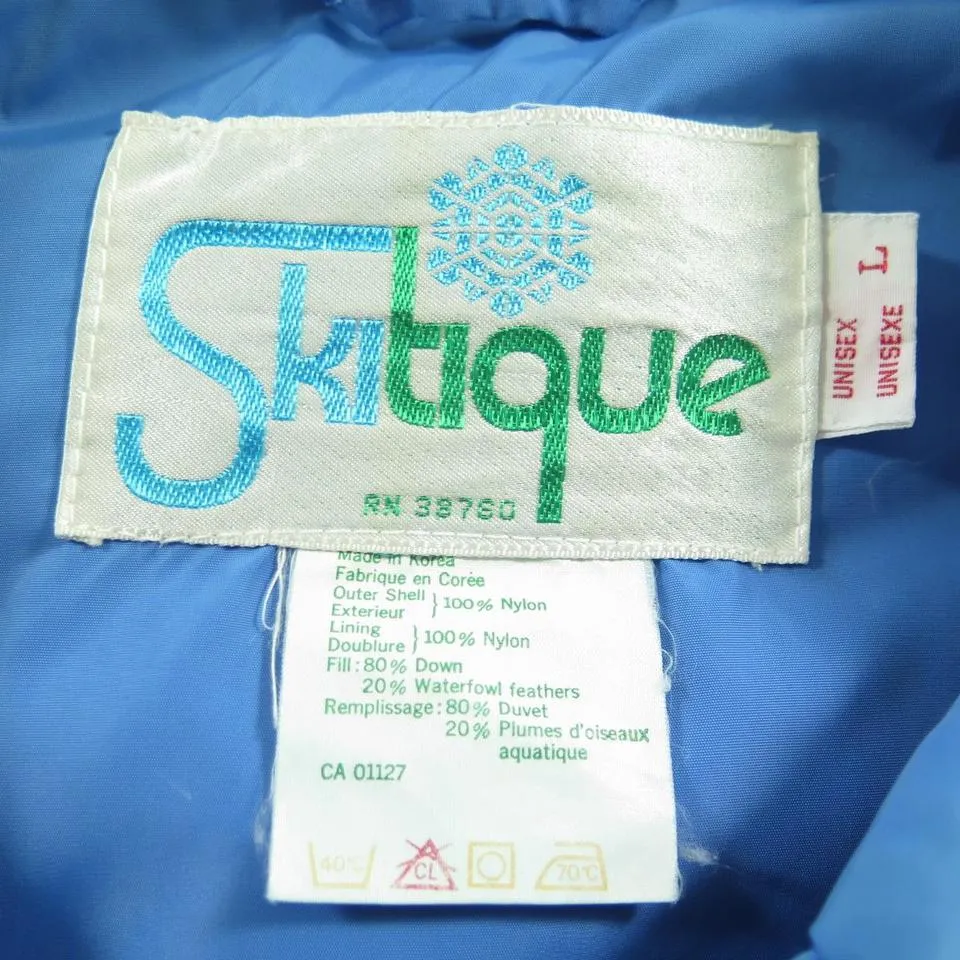 Vintage 80s Skitique Down Puffy Ski Winter Vest Unisex L