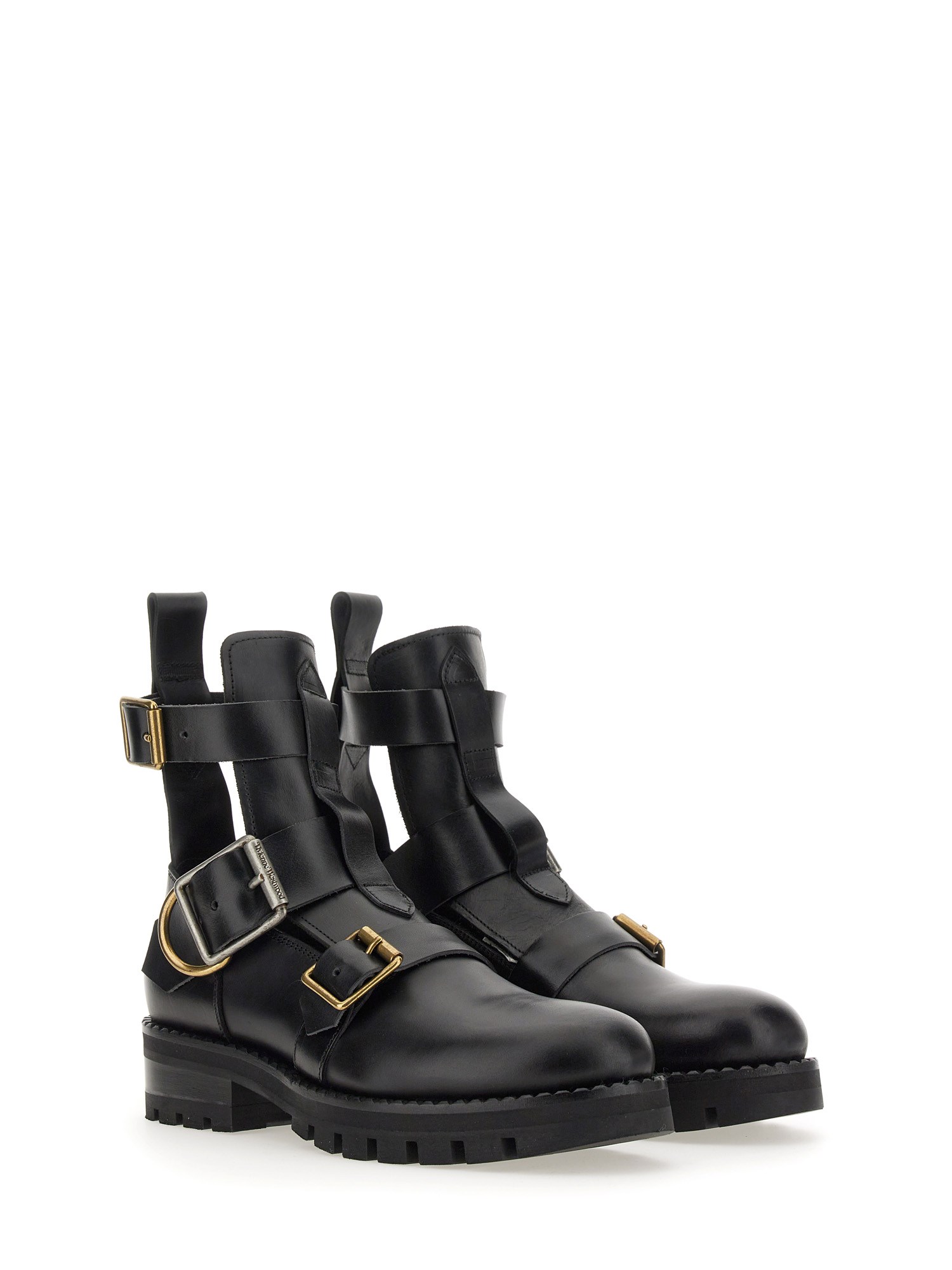 VIVIENNE WESTWOOD    LEATHER BOOT WITH BUCKLE