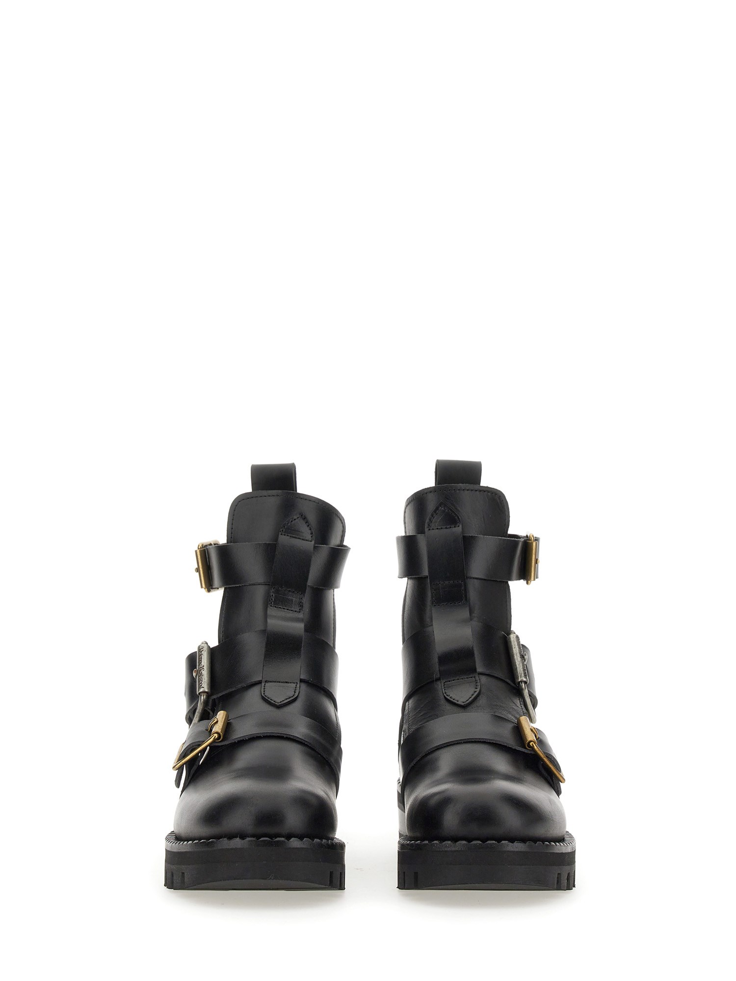 VIVIENNE WESTWOOD    LEATHER BOOT WITH BUCKLE