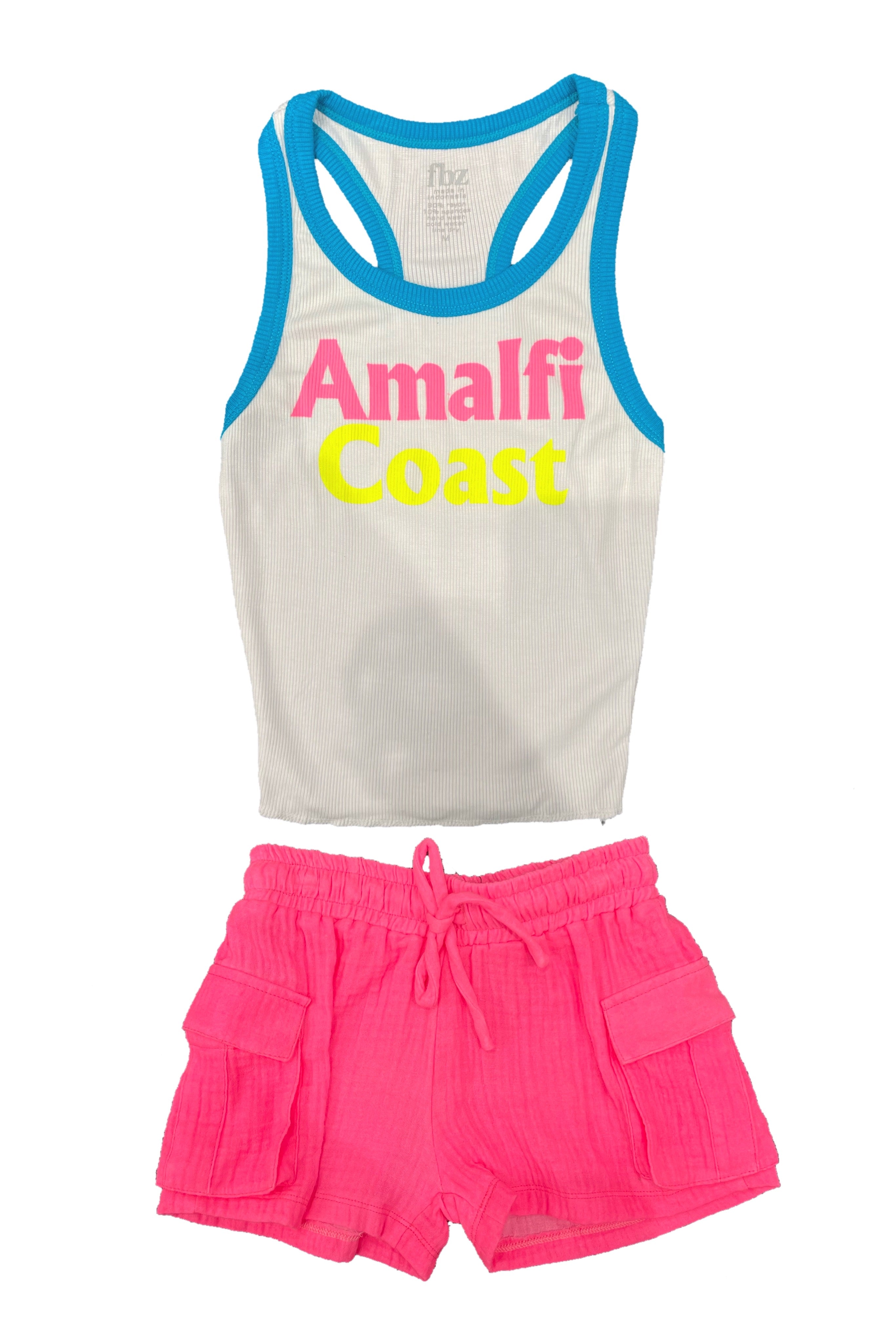 White Amalfi Coast Colorblock Tank