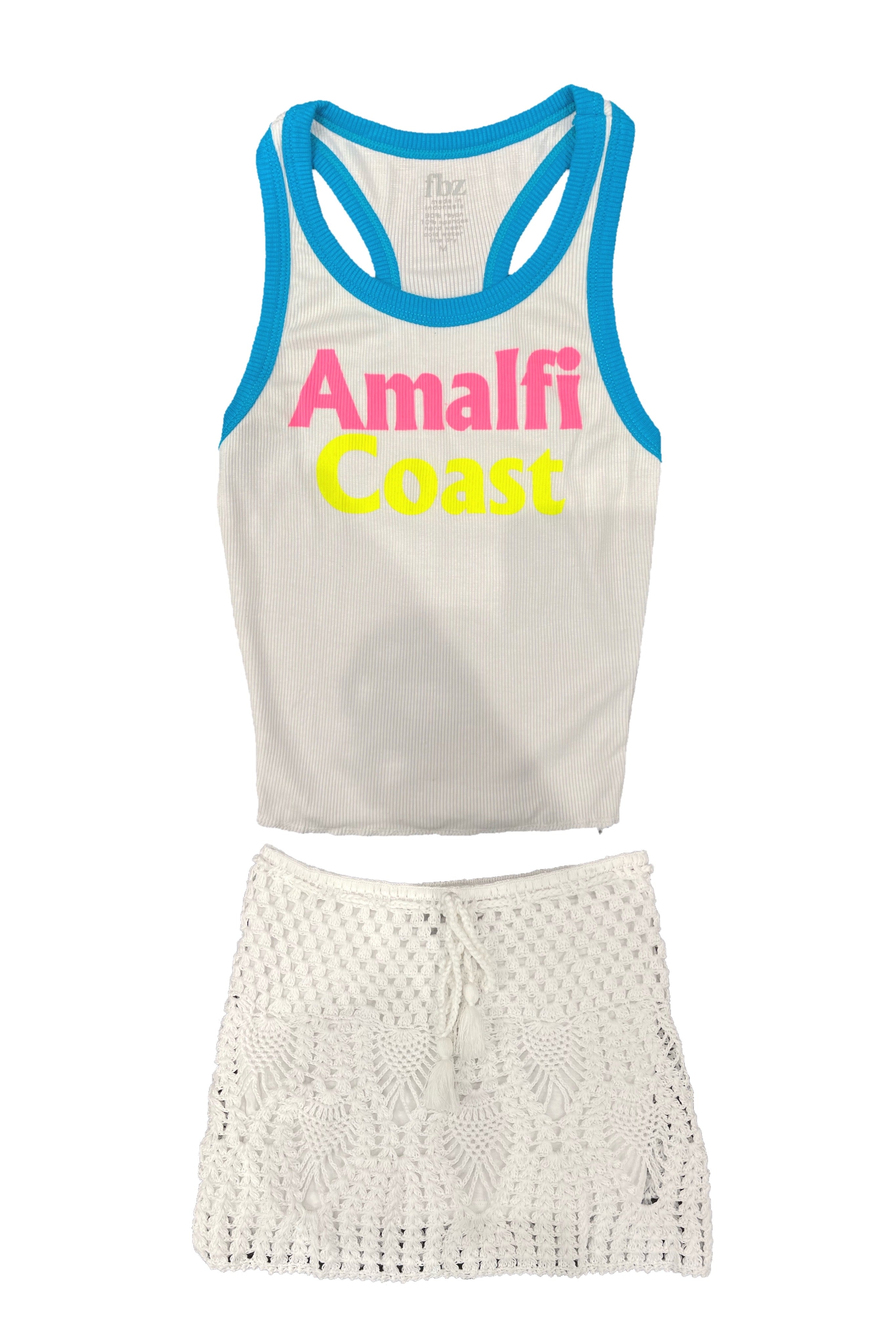 White Amalfi Coast Colorblock Tank