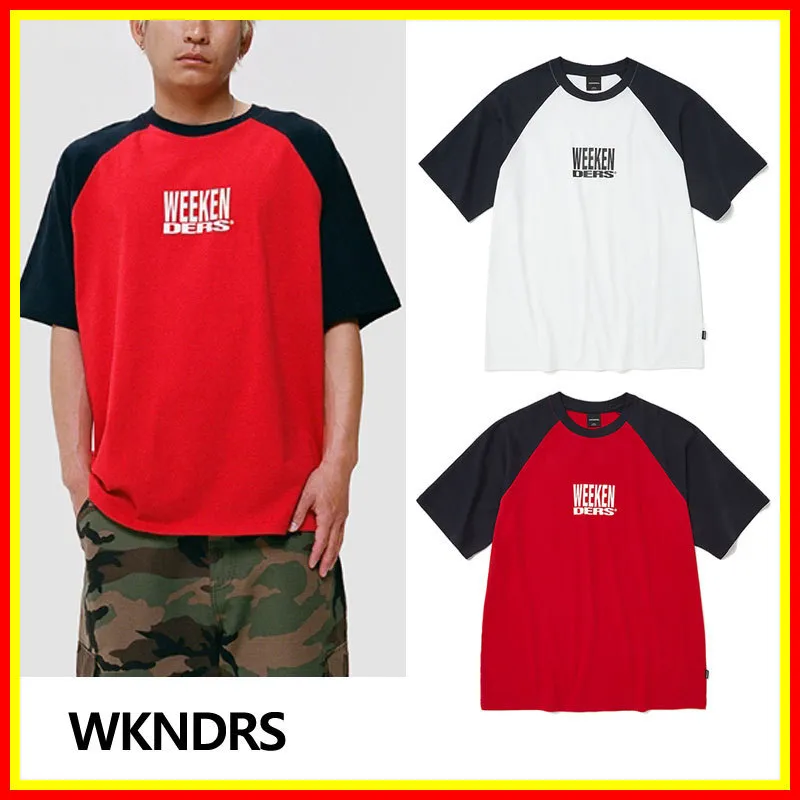 WKNDRS  |Unisex Street Style Plain Cotton Short Sleeves Logo T-Shirts