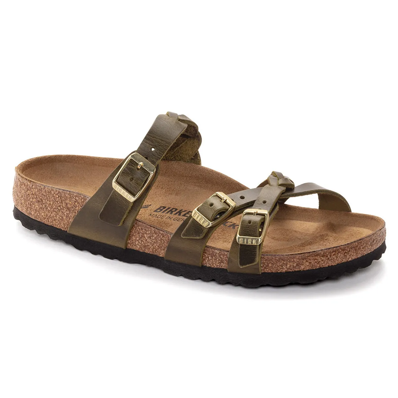 Women's Birkenstock Franca Braid Sandals - Olive Green