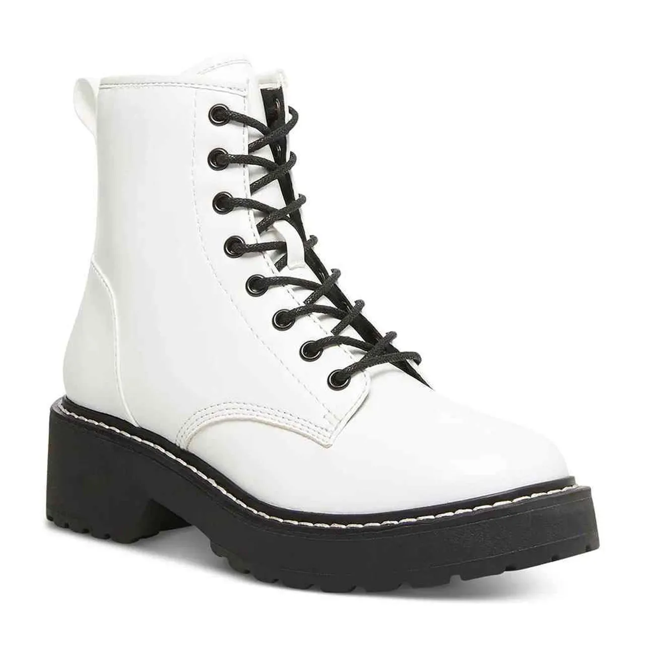 Women's Madden Girl Carra Lace-Up Lug Sole Combat Boots