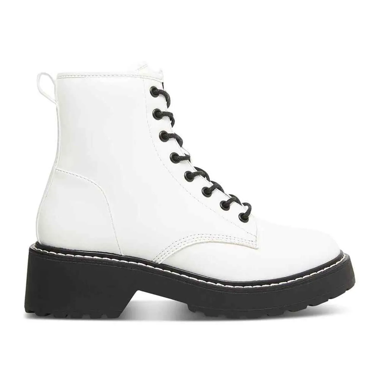 Women's Madden Girl Carra Lace-Up Lug Sole Combat Boots