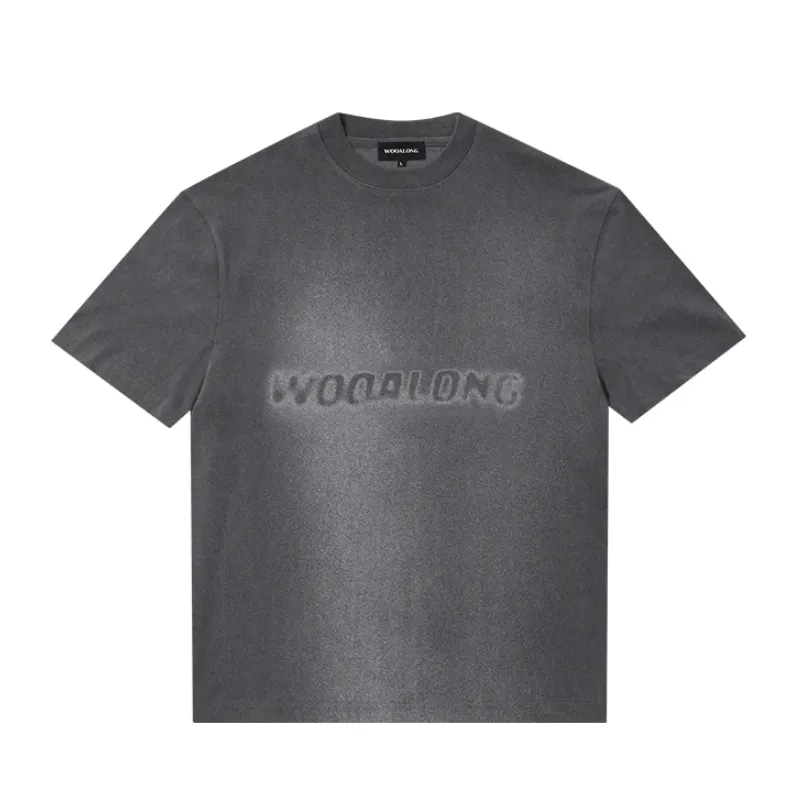 WOOALONG  |Unisex Street Style Plain Cotton Short Sleeves Logo T-Shirts