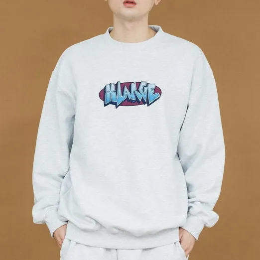 X-Large  |Crew Neck Unisex Sweat Street Style Long Sleeves Cotton