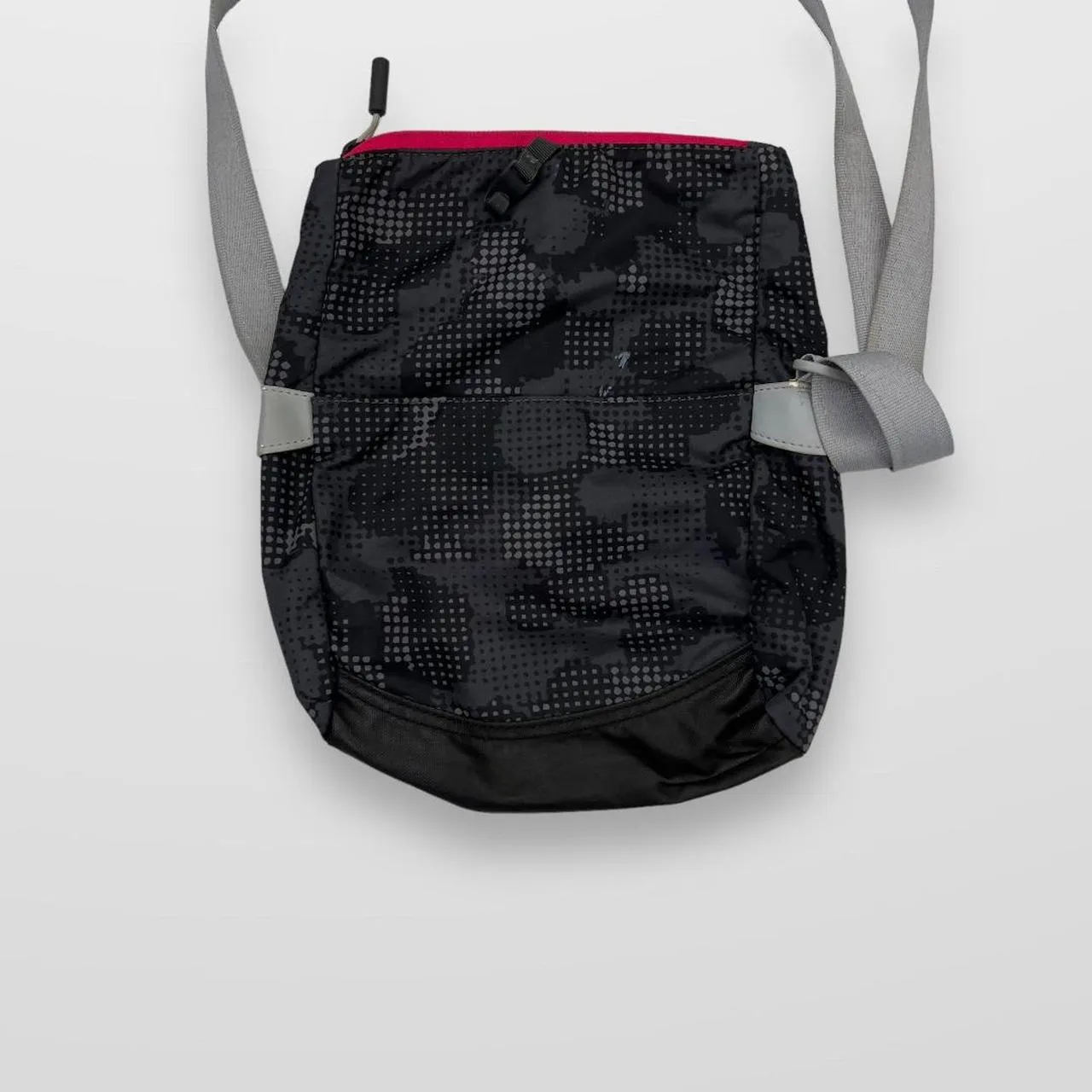 Y2K Nike Grid Camo Side Bag In Black